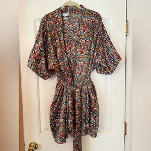 Lingerie shorty nightgown and matching robe set